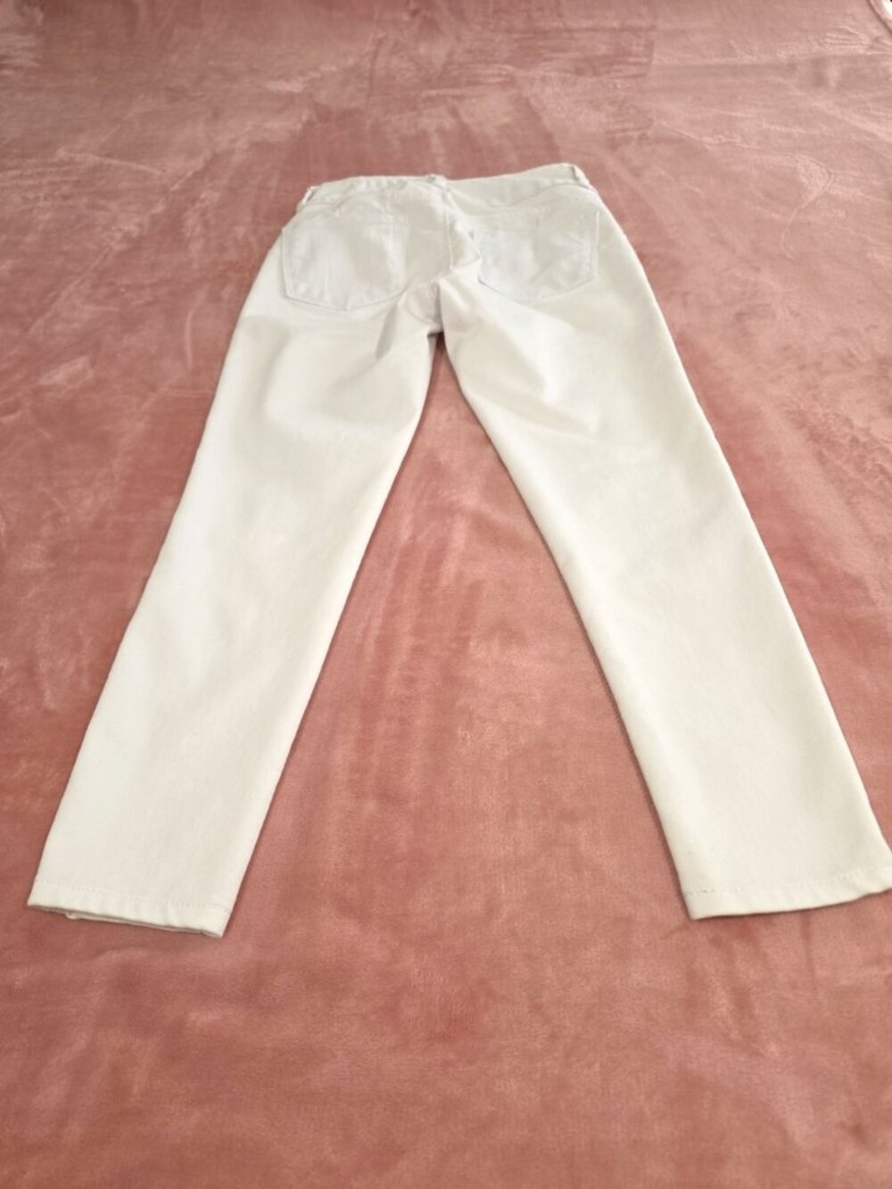 Blue Savvy Women’s White Skinny Jeans Slim Fit 3-Button Fly Pockets - Picture 7 of 8